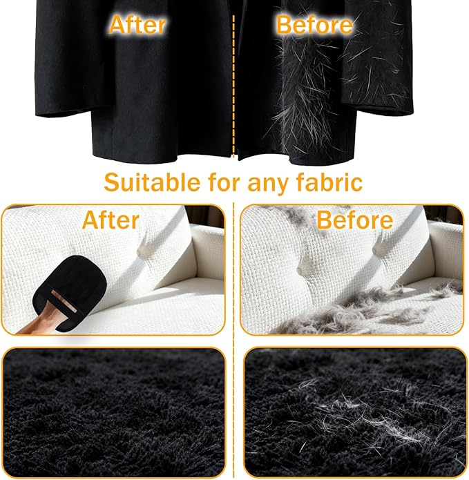 Pet Hair Removal Glove for Dogs & Cats, Pet Hair for Cat and Dog, with Electrostatic Tech, for Carpet, Couch, Furniture,Upgraded Five-Finger Electrostatic Pet Hair Gloves