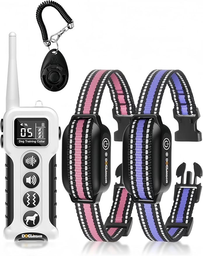 No Shock Dog Training Collar 2 Dogs, Vibrating Dog Collar, Vibration Collar for Small Medium Large Dogs - No Shock No Prongs