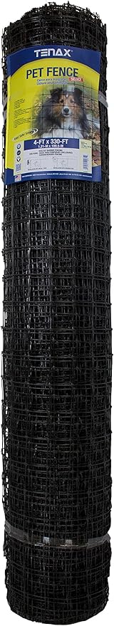 Tenax 2A140075 Pet Fence Select Pet Fence, Black, 4' x 330'