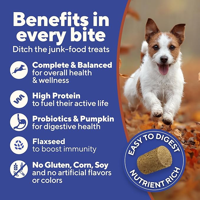 Dave's Pet Food Freeze Dried Venison Treats for Dogs with Pumpkin Fiber & Probiotics, Easy to Digest, Complete & Balanced Nutritious, Freeze Dried Dog Food Topper, USA Made (3 oz)