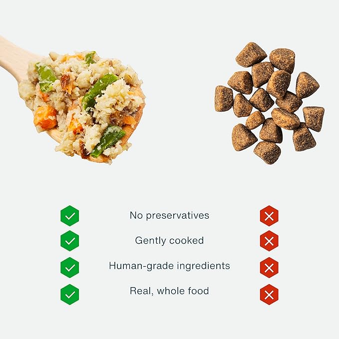 JustFoodForDogs Sensitive Skin Dog Food, Frozen Fresh Pet Meals and Toppers for Skin and Coat, Human Grade, Fortified with Omega 3, Highly Digestible, White Fish - 18-oz, 7 Pack