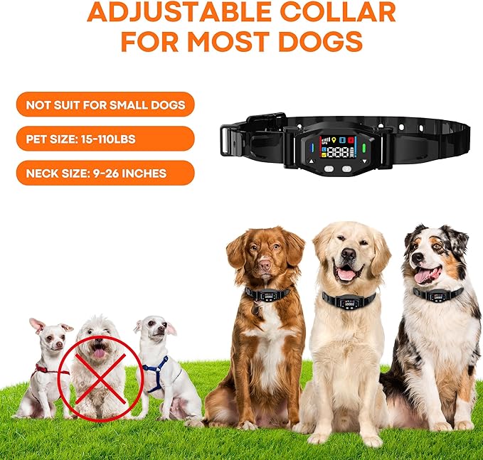 GPS Wireless Dog Fence System: Electric Fence for Dog with 4-Zone Progressive Correction & 3 Modes, 55-6000ft Adjustable Range, Waterproof Rechargeable GPS Dog Collar for Medium Large Dogs Outdoor Use