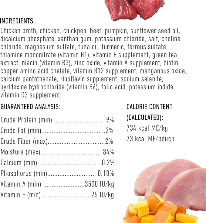 Tiki Dog Aloha Petites, Chicken, Beef & Pumpkin, with Essential Fatty Acids and Antioxidant Nutrients, Mousse Wet Dog Food For Small Breed Dogs and All Life Stages, 3.5 oz. Pouch (12 Count)