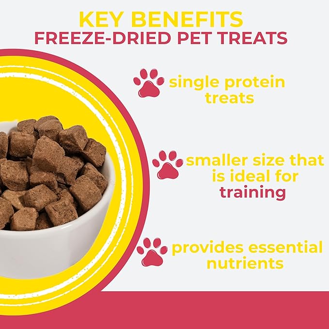 Momentum Carnivore Nutrition Freeze-Dried Beef Training Bites – Two Ingredients-Beef Kidney and Heart, Grain-Free, All-Natural Dog Treats –Made in USA – Perfect for Training & Rewards- 2.5 oz Bag