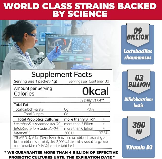 Bifolacto Probiotics (4 Box Set), Premium Denmark Probiotics. Zero Calories, Zero Sugar, Non Dairy. No Water is Needed. Melts on Your Tongue. Easy Melt Technology.