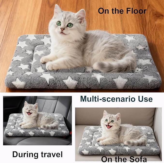 Dog Bed Mat - Reversible Dog Crate Bed Mats, Soft & Breathable Kennel Pad, Durable Crate Bed for Small Medium Large Dogs & Cats