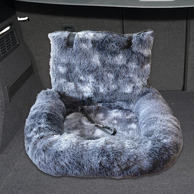 Car Seat Dog | Medium Dog Plush Car Seat | Travel Bed Non-Slip Pet Cushion for Small Medium Large Puppy Kitten Vehicle Adventures Camping Road Trip Truck Vet Visit