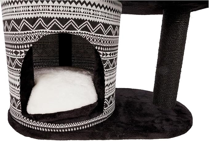 TRIXIE Giada Cat Tower Scratching Post, Condo with Removable Cushion, Hammock, Top Platform Bed 28.66 LBS