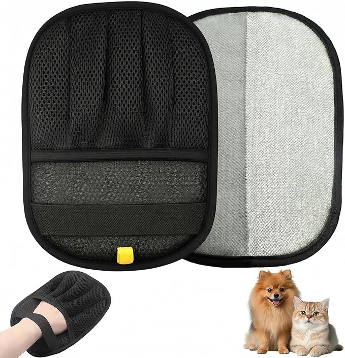 Pet Hair Removal Gloves for Cats and Dogs,Large Five-Finger Static Pet Hair Gloves, Washable, Reusable Pet Hair Remover Tool for Laundry, Sofas, Carpets, Car Seats，Home Use，Pet Supplies