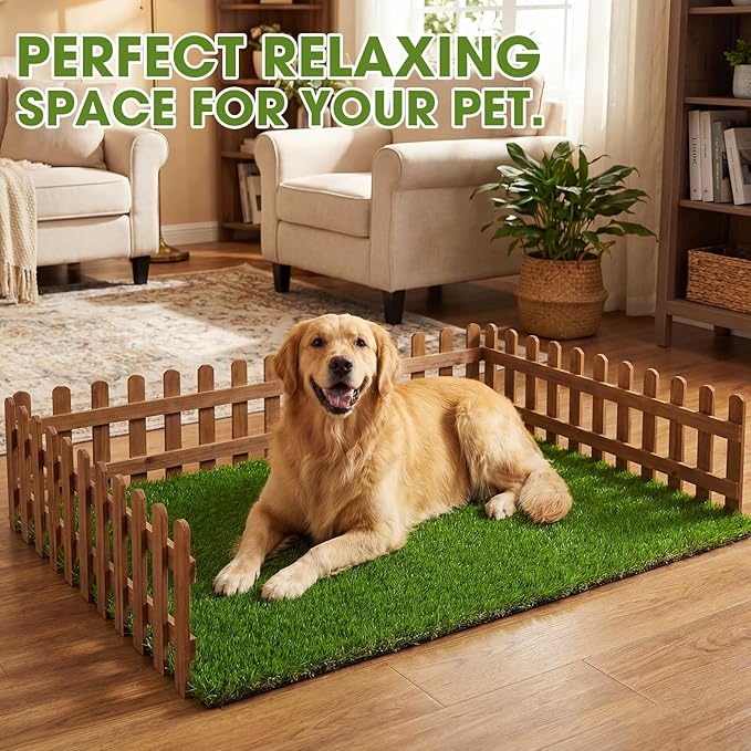 Artificial Grass Turf Grass for Dogs & Outdoor Use, Realistic Fake Lawn Grass for Patio, Garden, Balcony, Durable Turf for Indoor Outdoor Mats (47.3 x 31.5 in)