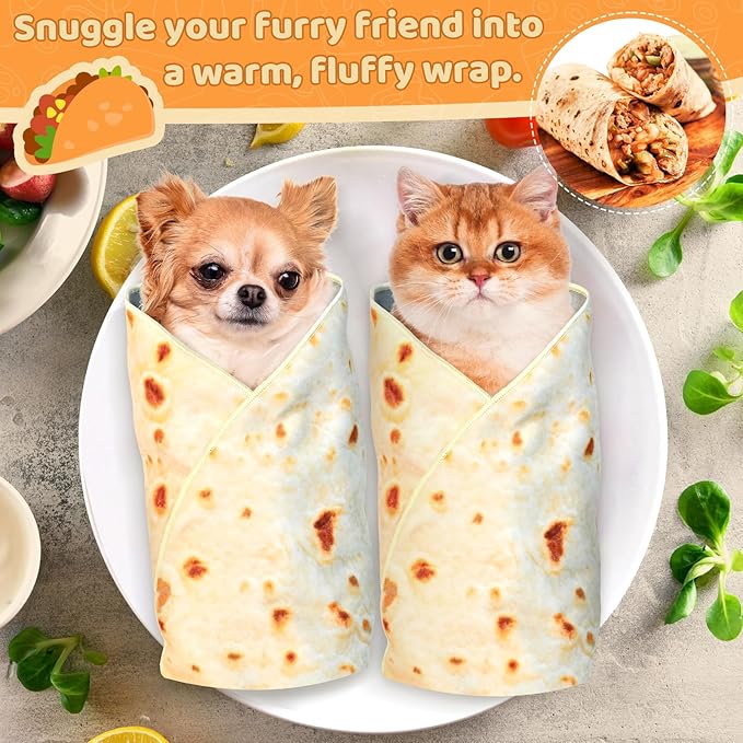 31.5" Large Cat Grooming Wrap for Cutting Nails, Self-Stick Dog Cat Burrito Wrap with Nail Clippers Kit, Soft Tortilla Blanket Pet Tool Gifts for Multifunctional Care Medicine Anti-Escape