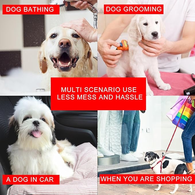 Zerodis Other Hiking Camping Supplies Adjustable Pet Bathing Leash with Suction Cup for Dog Cat Shower Grooming Bath Dog Bathing Tether (Large)