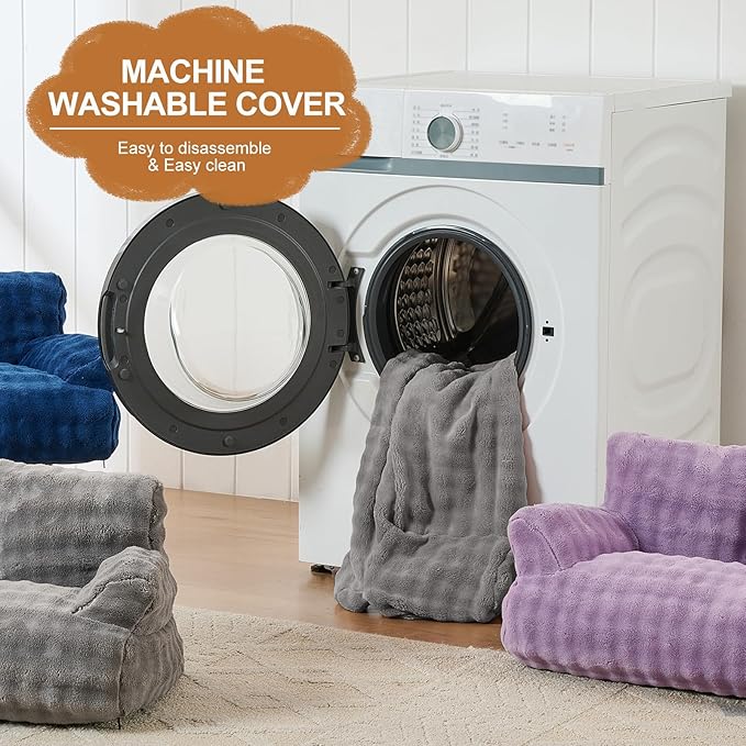 Cat Couch Bed, Cute Soft Pet Sofa for Indoor Cats Kittens Puppies with Removable Washable Cover, 26"x15", Grey
