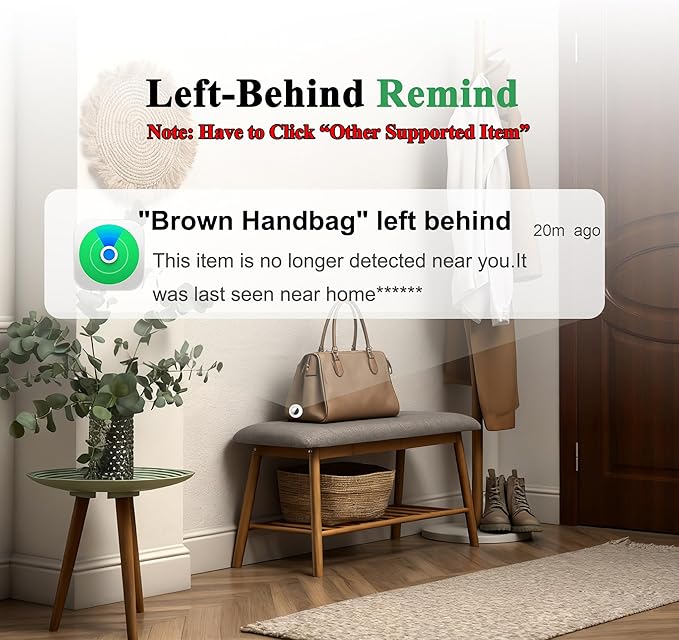 Air Tracker Tags - 2 Pack, Bluetooth Tracker for iPhone ipad Find My(iOS Only),Key Item Finder Locator with Sound, Smart Luggage Tag for Suitcases Keys/Bags/Pets/Wallet/Backpack,Battery Replaceable