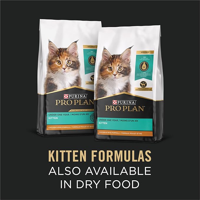 Purina Pro Plan Grain Free Chicken and Liver and Ocean Whitefish and Salmon 24 ct Kitten Wet Food Variety Pack - (24) 3 oz. Cans