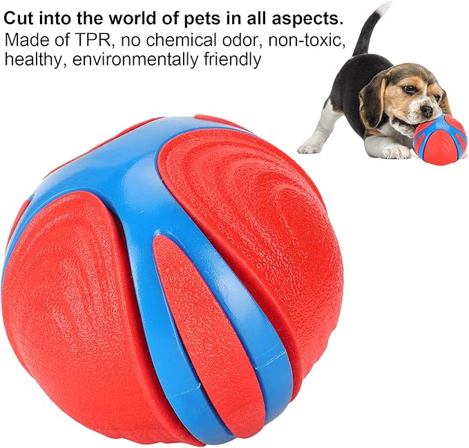 Puppy Chew Toy Solid Dog Balls, 3.5 Inch Bite Trainer Ball - Durable Flexibility, Interactive Pet Chewing Supplies for Anxiety Relief
