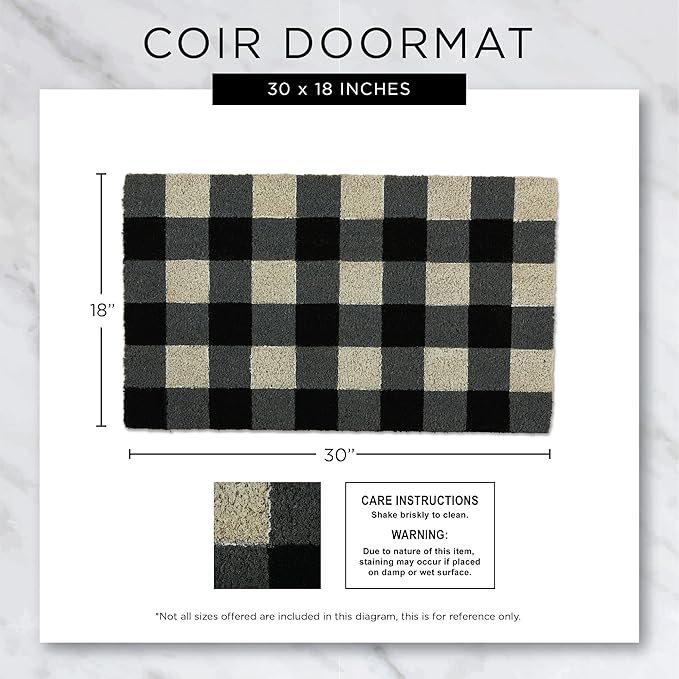 DII Pet Print Collection Natural Coir Doormat, 17x29, People Tolerated