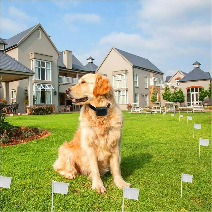 Wireless Electric Dog Fence System,In-ground/Aboveground Pet Boundary Containment System,Covers up to 1/2 Acre(650 Ft Wire,Waterproof & Rechargeable Collar,Shock/Tone Correction,for 1 2 3 Dogs),A,for2