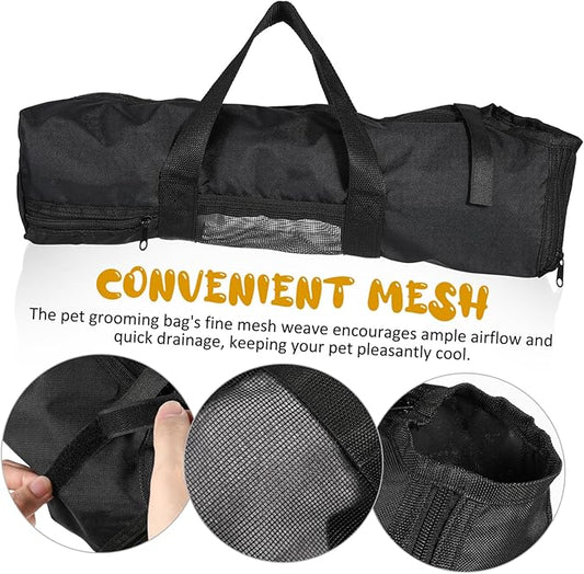Cat Bathing Bag for Nail Trimming Mesh Grooming Holder Secure Zippers Comfortable Pet Bath Bag for Safe Washing and Grooming Sessions