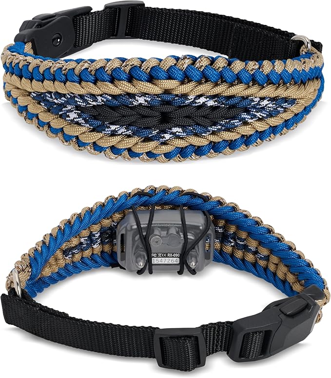 E-Collar Cover - for Medium Dogs with 16-22" Neck Size - Adjustable Nylon Cord, Quick Release Buckle, Heavy Duty Strap Compatible with Dogtra, Educator, SportDog, Garmin, Bousnic, Jugbow (Riviera)