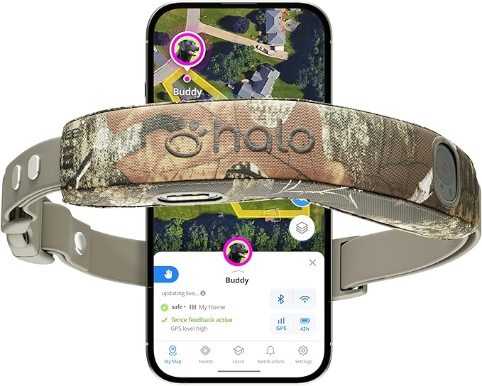 Halo Collar 5, New Wireless Dog Fence & GPS Dog Collar, Subscription Required, Waterproof, Realtree Camo, One Size