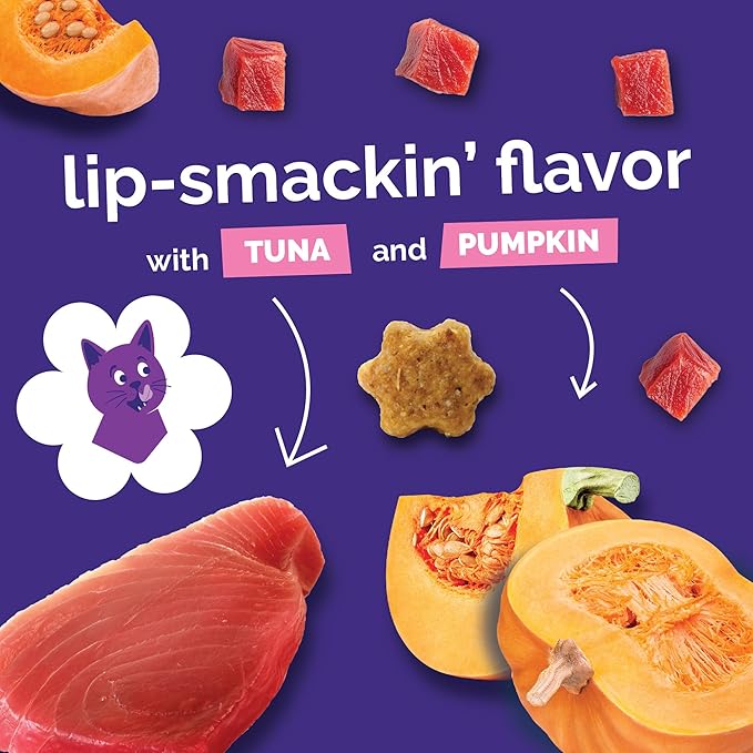 Fruitables Cat Treats Crunchy Cat Treats, Healthy Low Calorie Kitten Snacks, Made Without Wheat, Corn and Soy, Kitten Essentials, Made with Real Tuna and Pumpkin, 30 Ounces