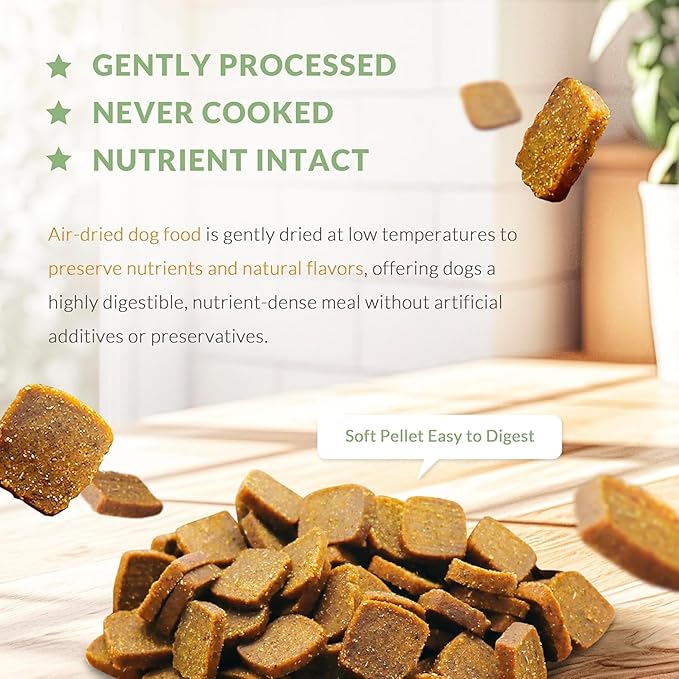 Herz Air-Dried Dog Food – New Zealand Venison Recipe 2 lb, Single Pure-Meat, Grain Free, All Natural, High Protein, Limited Ingredients