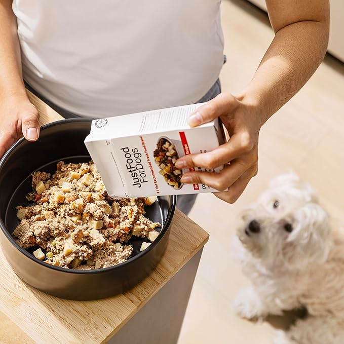 JustFoodForDogs Pantry Fresh Wet Dog Food, Complete Meal or Dog Food Topper, Chicken & White Rice Human Grade Dog Food Recipe - 12.5 oz (Pack of 12)
