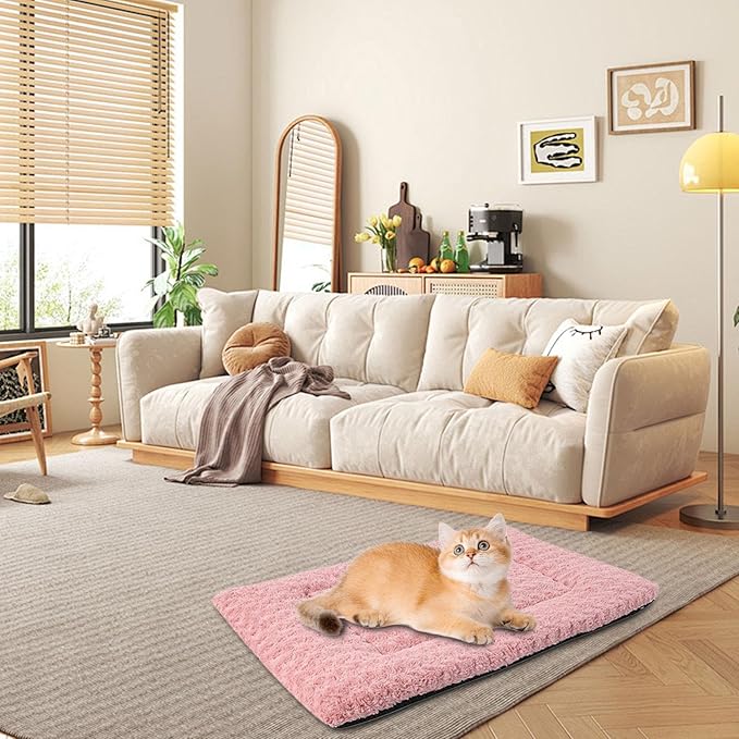 Dog Crate Pad, Functional, – Lightweight Modern Lightweight Compact Stylish Elegant, Washable Pet Cat Bed, Supplies All Seasons Soft Beds | Multipurpose Outdoor Indoor Utility Sleek