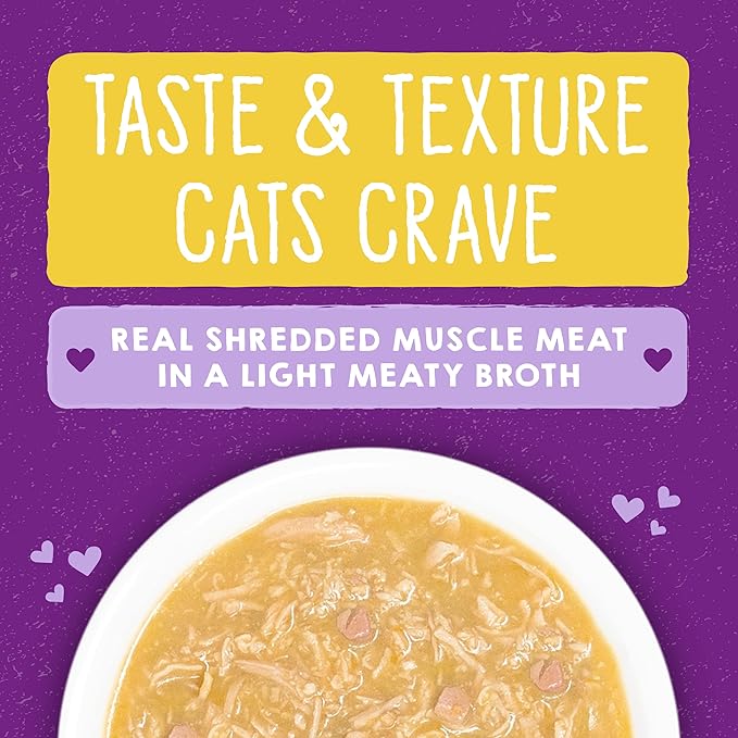 Stella & Chewy's Carnivore Cravings Savory Shreds - Wet Cat Food - High-Moisture Formula with Premium Cage-Free Chicken & Chicken Liver - Perfect for Picky Eaters - 2.8 oz, 24 Count