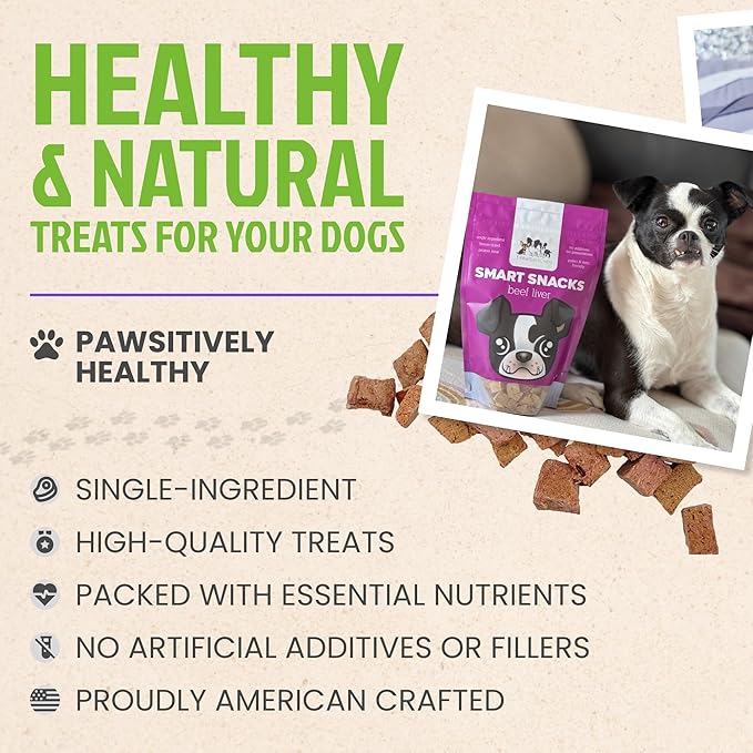 Freeze Dried Beef Liver Treats for Dogs - Healthy, High Protein Dog Snacks - Single Ingredient Liver Treats for Training & Rewards - Made in USA - Premium Freeze Dried Dog Treats