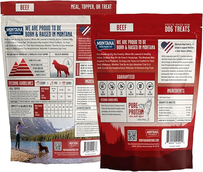 Beef Dog Food and Beef Dog Treat Adventure Fuel Bundle - Freeze-Dried Raw Food with Single Ingredient Training Snacks