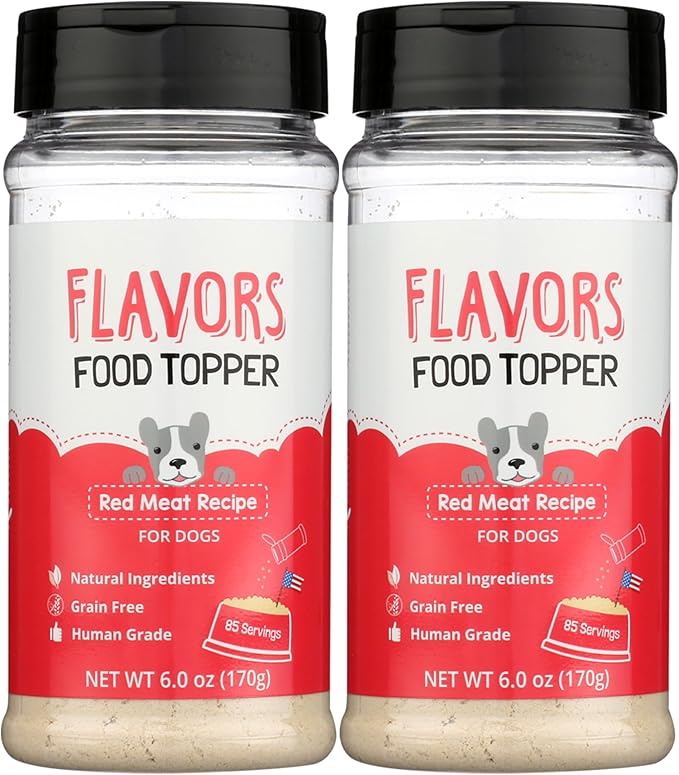 Flavors Food Topper for Dogs, Red Meat Recipe, 6-Ounce, Pack of 2