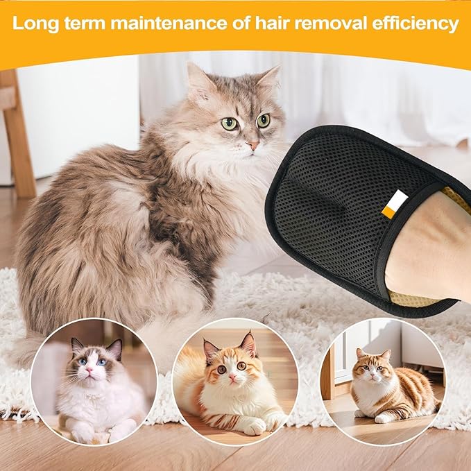 Washable Pet Hair Remover - Reusable Cat Grooming Glove | Soft Cat Remover for Cleaning Sofas, Dogs for Laundry, Pet Grooming Glove, Pet Removers