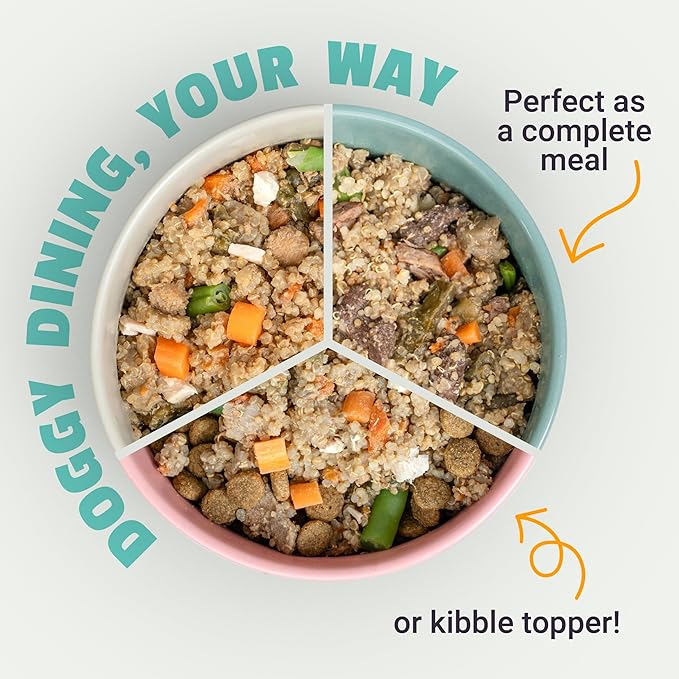 Fresh Dog Food, All Natural Complete Meal or Kibble Topper, Shelf Stable Premade Wet Recipe with Added Vitamins & Minerals for Picky Eaters Puppies Seniors (Chicken 12 x 8.75oz Cartons)