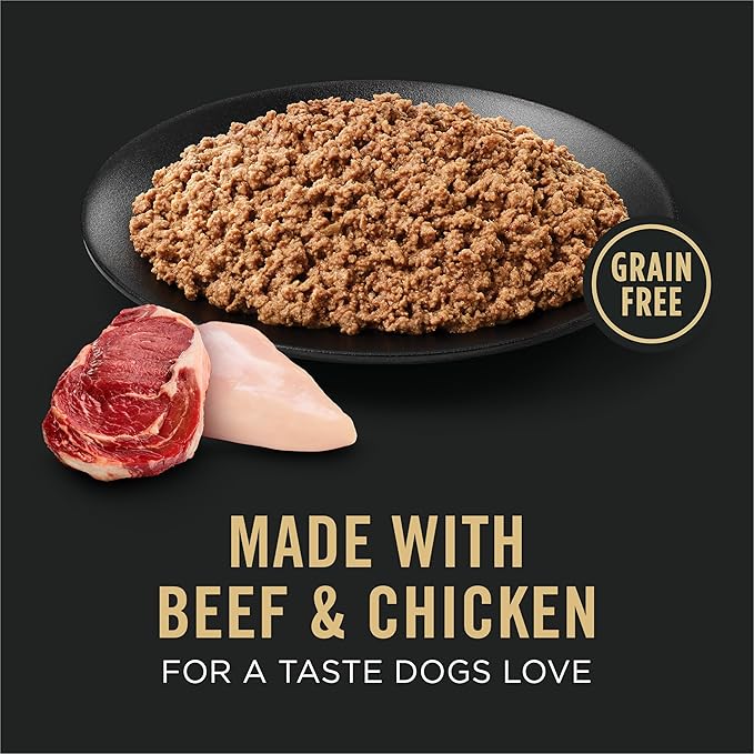 Purina Pro Plan Dog Food Grain Free Classic Pate, Beef and Chicken Entrée - (Pack of 12) 13 oz. Cans