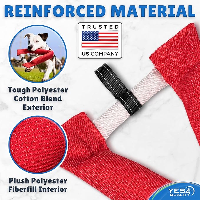 YES4QUALITY Dog Toy - Tug of War for Dogs - Horseshoe Shape Pull and Play Toy for 2 Dogs - 10x11 Inch, Fun Fuchsia - Durable Training and Exercise Equipment for Medium to Large Breeds