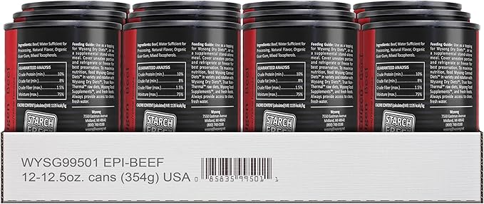 Wysong Epigen Beef Canine/Feline Canned Formula Dog/Cat/Ferret Food, Twelve- 12.5 Ounce Cans