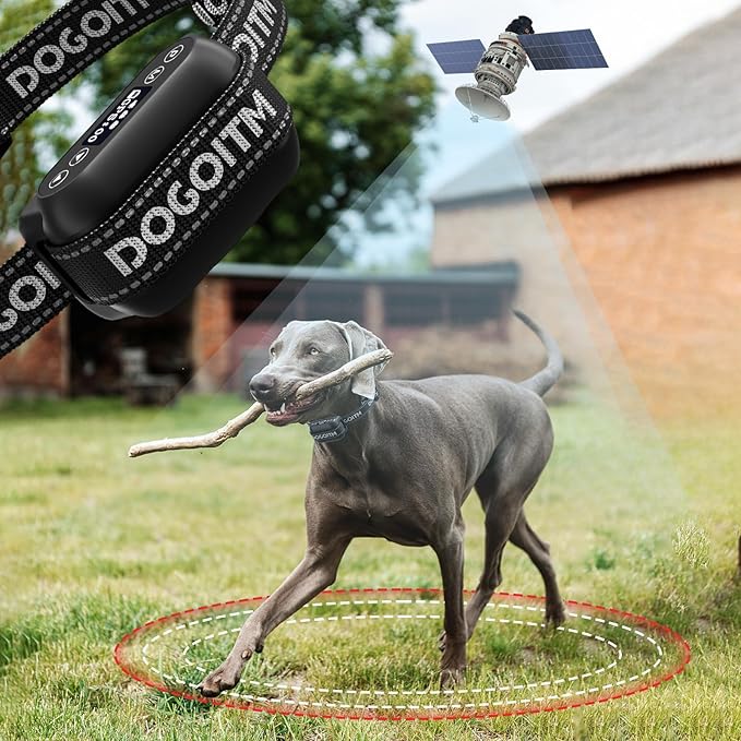 GPS Wireless Dog Fence System, Electric Fence Collar with 3 Warning Modes,Dog Fence for Outdoor Use,Range 65-3290 FT, Waterproof& Rechargeable Pet Containment System for Most of Dogs