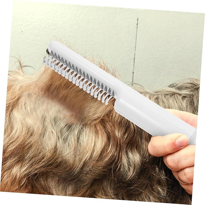 Mikikit Dematting PET Comb for Dogs Cats Detangling Grooming Brush for Shedding PET Hair Removal Tool Soft Grip Handle