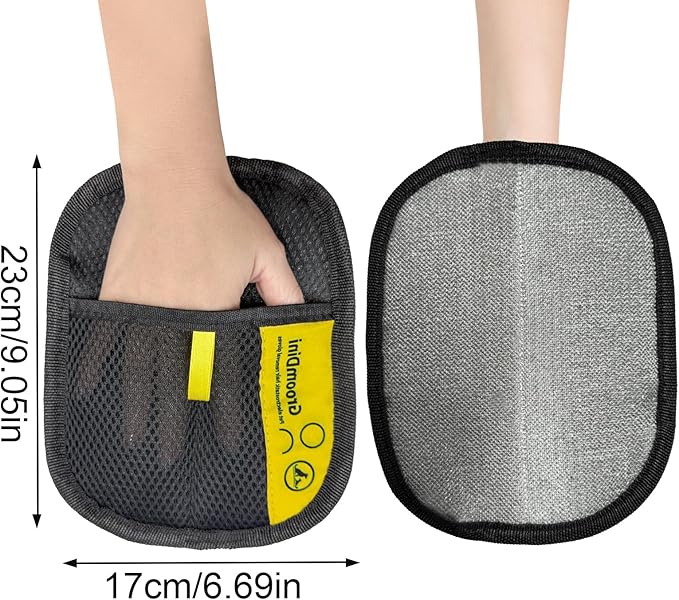 2 Pcs Pet Hair Removal Glove, Magic Brush Pet Hair Remover Electrostatic Pet Hair Remover Glove for Deshedding, Grooming, Cat Dog, Reusable & Washable (Black) degign for Sofa Car Seat Clothing
