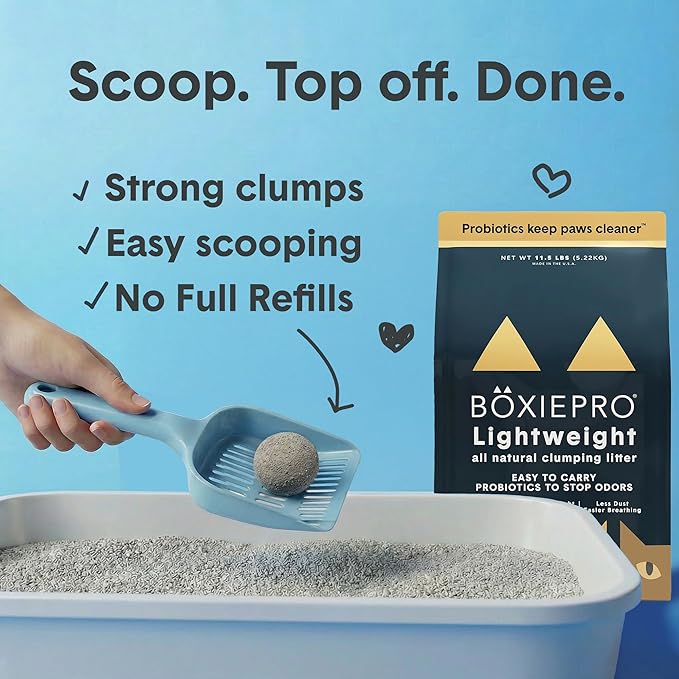 Boxie® Probiotic Cat Litter, Lightweight 40-Day Odor Control, Clumping, 11.5lb