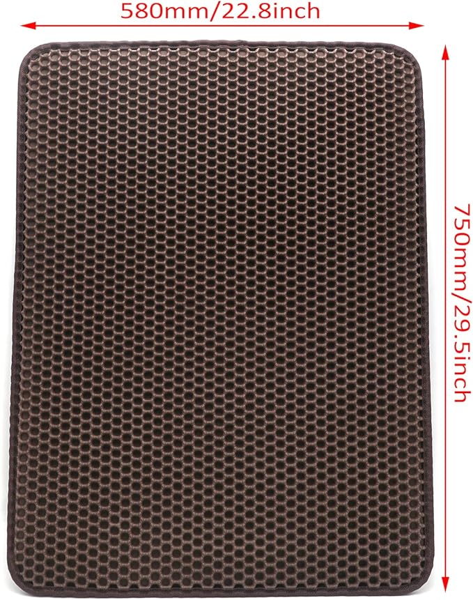 XKMT- Animal Pet Supplies Cats Litter & Housebreaking 75X58 Brown Cat litter Mat Double Layer Pad Trapper Folding Pad EVA Foam Rubber