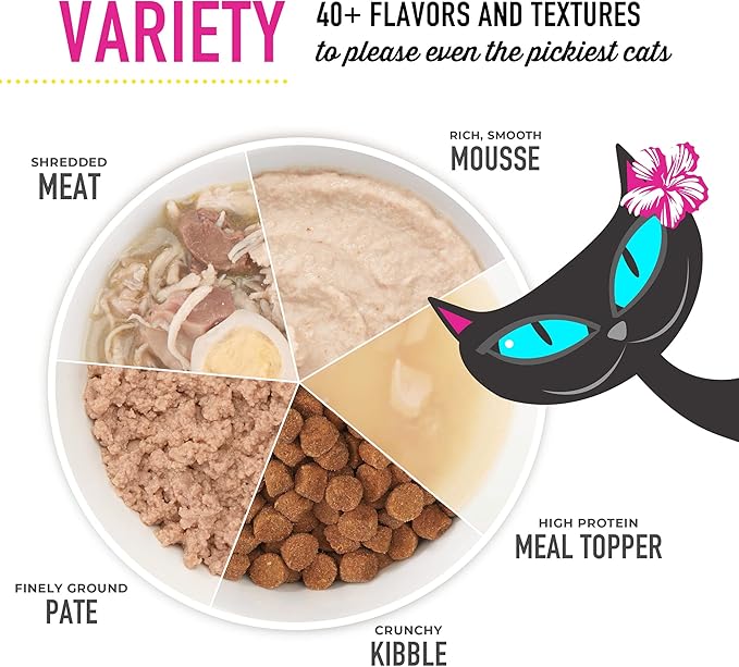 Tiki Cat Velvet Mousse, Protein Blend in Broth Variety Pack, Complete Nutrition for Balanced Diet, Wet Cat Food For All Life Stages, 2.8 oz. Pouch (Pack of 12)