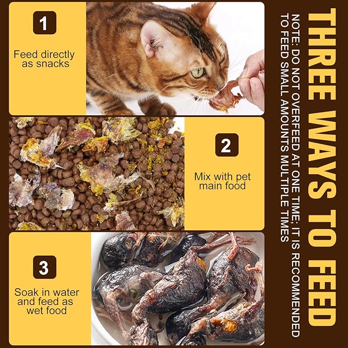 Memorjew Freeze Dried Chicken for Cats and Dogs - 130g (4.59oz) Bagged, Fresh - Tasting Treats for Training & Dental Care (S, Chicken)