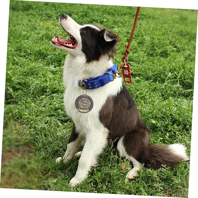 Abaodam 3pcs Vintage Zinc Alloy Pet Id Tags for Dogs Pomeranian Hanging Pendant Collar Accessories Retro Style Dog Supply