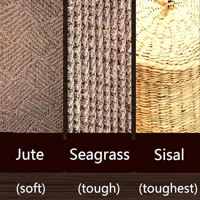 Sisal Rope 6mm for Cat Scratcher Repair and Replace Cat Scratching Post, DIY Scratching Furniture - Cat Tree, Scratch Carpet & Mat, Cat Kicker Toys, Black 164ft/50m