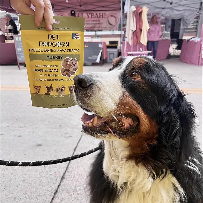 Freeze-Dried Raw Treats - Turkey Breast - 2.5oz Bag, Dog & Cat Snacks, Single Ingredient, Natural, Pet Food Topper, Protein‑Packed Meat (Pack of 2)