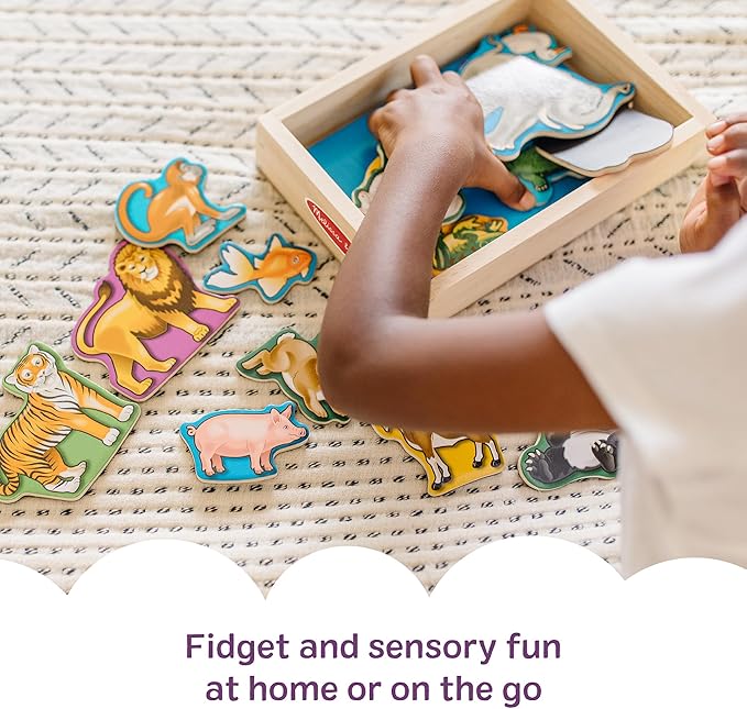 Melissa & Doug Wooden Animal Magnets Set (20 Pieces) – Farm, Zoo & Pet Fridge Magnets in Storage Box – Montessori Preschool Learning Toys for Toddlers & Kids Ages 2+ - FSC-Certified