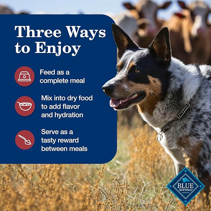 Blue Buffalo Homestyle Recipe Beef Dinner with Garden Vegetables Wet Dog Food for Adult Dogs, Chicken Recipe, 12.5 oz. Cans, 3 Count